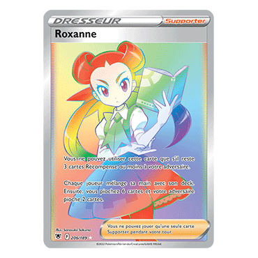 Carte Roxanne - Arc-en-ciel rare de Pokémon Astres Radieux 206/189