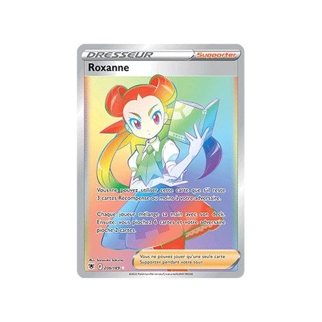 Carte Roxanne - Arc-en-ciel rare de Pokémon Astres Radieux 206/189