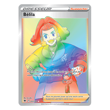 Carte Bélila - Arc-en-ciel rare de Pokémon Astres Radieux 207/189