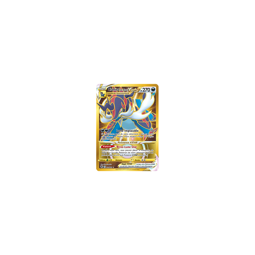 Carte Clamiral de Hisui - Secrète rare de Pokémon Astres Radieux 209/189