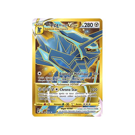 Carte Dialga Originel - Secrète rare de Pokémon Astres Radieux 210/189