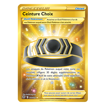 Carte Ceinture Choix - Secrète rare de Pokémon Astres Radieux 211/189