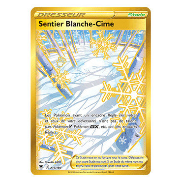 Carte Sentier Blanche-Cime - Secrète rare de Pokémon Astres Radieux 213/189