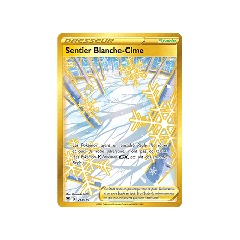 Carte Sentier Blanche-Cime - Secrète rare de Pokémon Astres Radieux 213/189