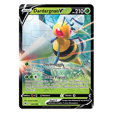 Découvrez Dardargnan, carte Holographique rare V de la série Astres Radieux