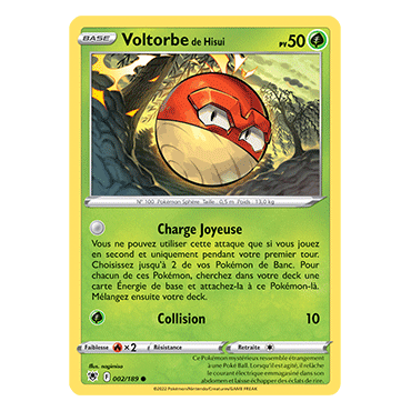 Découvrez Voltorbe de Hisui, carte Commune de la série Astres Radieux