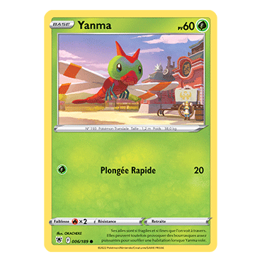 Carte Yanma - Commune de Pokémon Astres Radieux 006/189