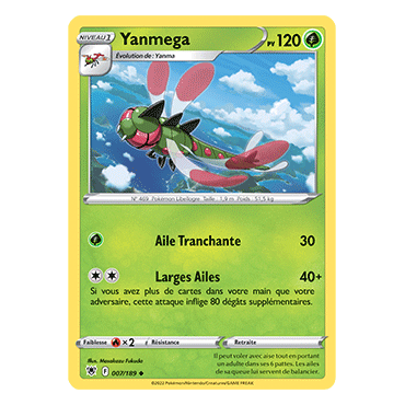 Carte Yanmega - Peu commune de Pokémon Astres Radieux 007/189