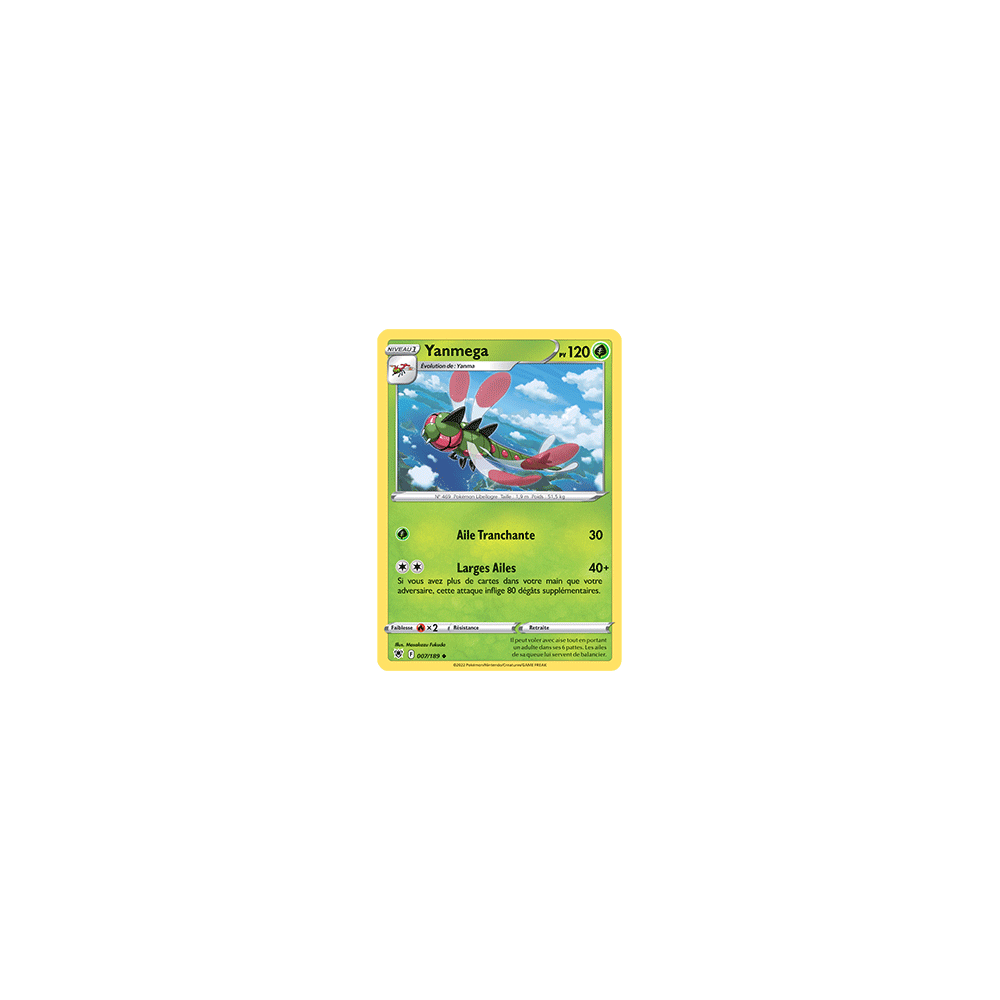 Carte Yanmega - Peu commune de Pokémon Astres Radieux 007/189