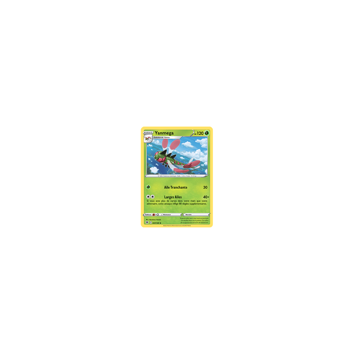Carte Yanmega - Peu commune de Pokémon Astres Radieux 007/189
