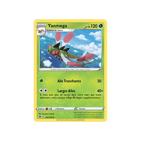 Carte Yanmega - Peu commune de Pokémon Astres Radieux 007/189