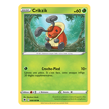 Carte Crikzik - Commune de Pokémon Astres Radieux 009/189
