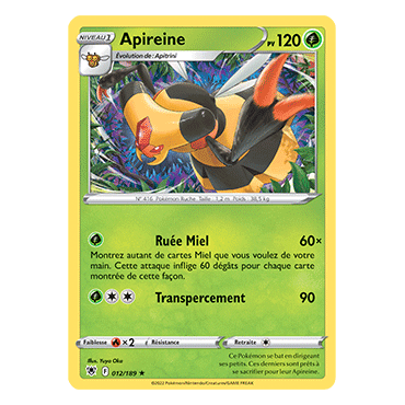Carte Apireine - Rare de Pokémon Astres Radieux 012/189