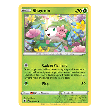 Découvrez Shaymin, carte Rare de la série Astres Radieux