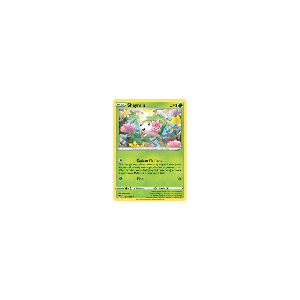 Découvrez Shaymin, carte Rare de la série Astres Radieux