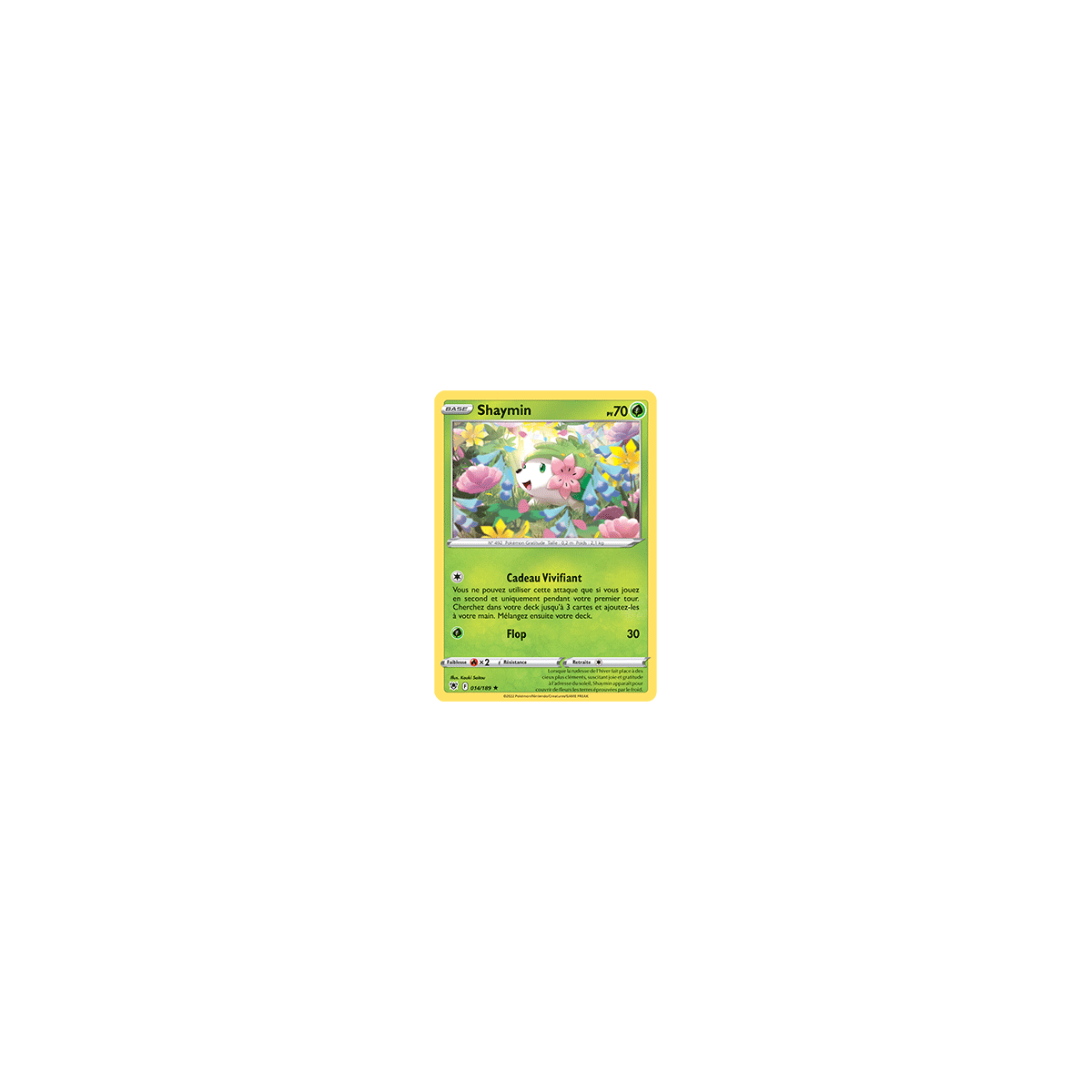 Découvrez Shaymin, carte Rare de la série Astres Radieux