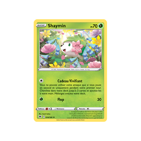 Découvrez Shaymin, carte Rare de la série Astres Radieux