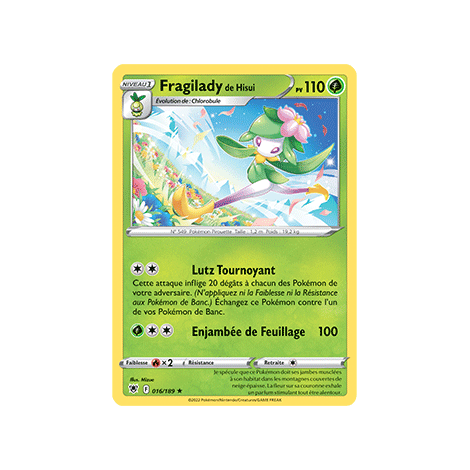 Fragilady de Hisui Holographique rare Pokémon Astres Radieux 016/189