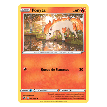 Carte Ponyta - Commune de Pokémon Astres Radieux 021/189