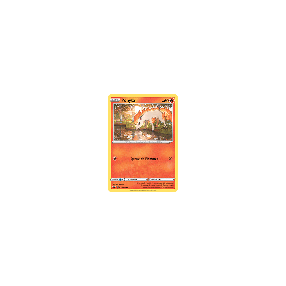 Carte Ponyta - Commune de Pokémon Astres Radieux 021/189