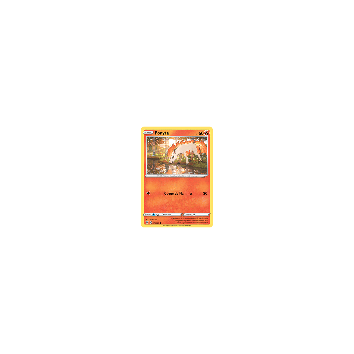 Carte Ponyta - Commune de Pokémon Astres Radieux 021/189