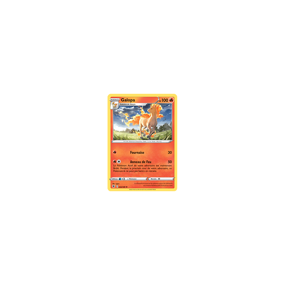 Galopa 022/189 : Joyau Rare de l'extension Pokémon Astres Radieux