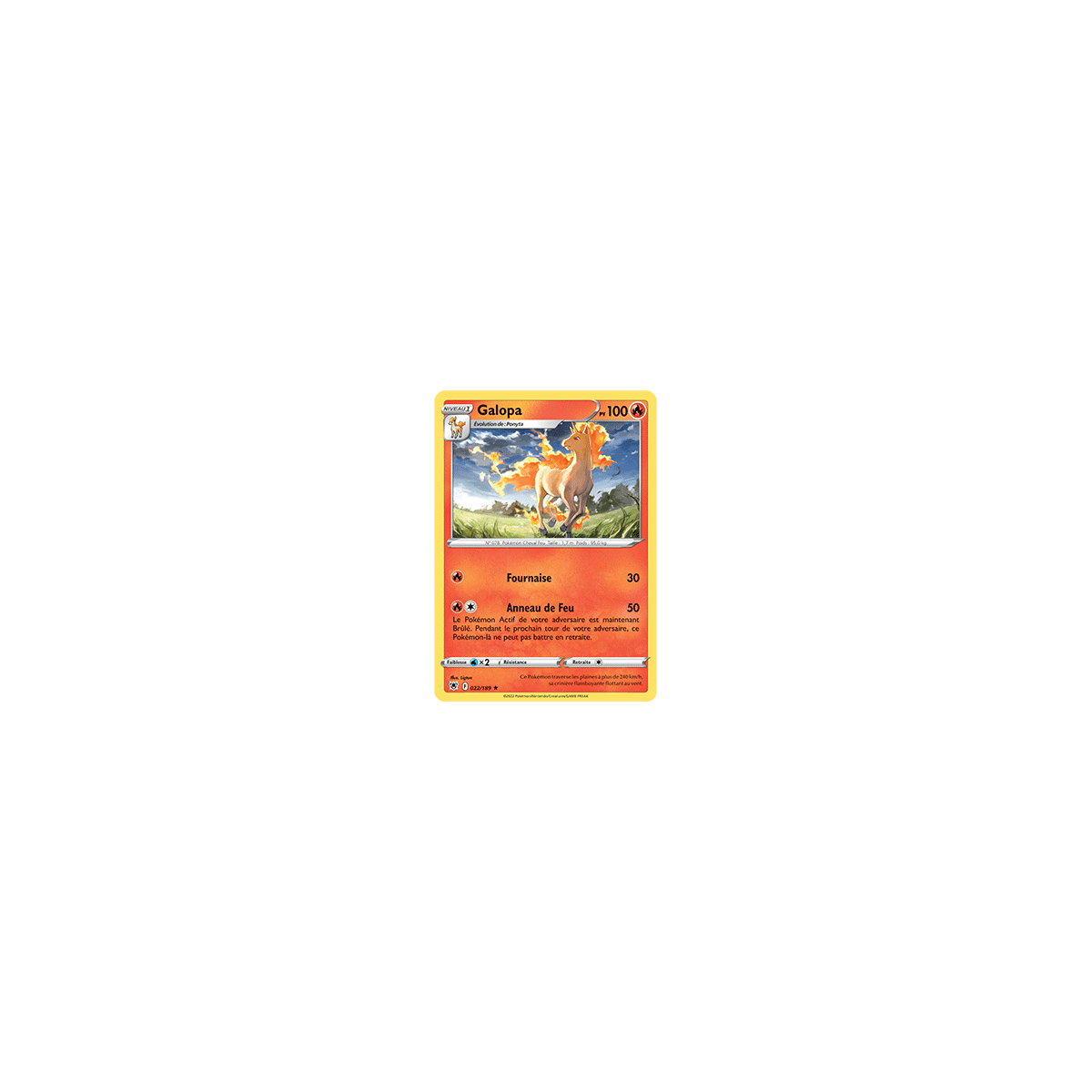 Galopa 022/189 : Joyau Rare de l'extension Pokémon Astres Radieux