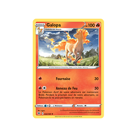 Galopa 022/189 : Joyau Rare de l'extension Pokémon Astres Radieux