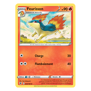 Carte Feurisson - Peu commune de Pokémon Astres Radieux 024/189