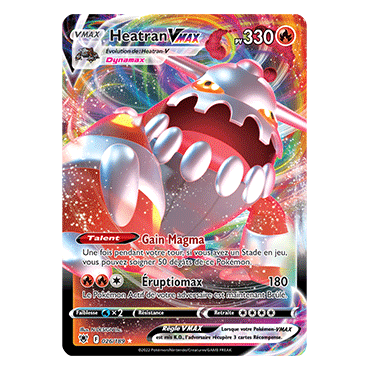 Découvrez Heatran, carte Holographique rare VMAX de la série Astres Radieux