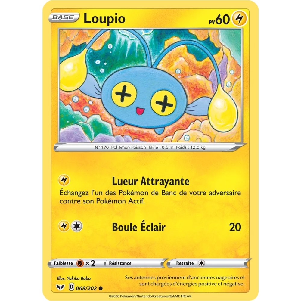 Loupio 068/202 : Joyau Commune (Brillante) de l'extension Pokémon Épée et Bouclier