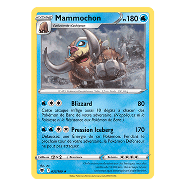 Mammochon 033/189 : Joyau Rare de l'extension Pokémon Astres Radieux