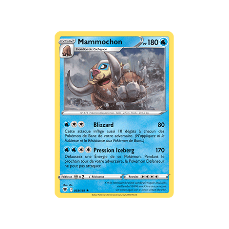 Mammochon 033/189 : Joyau Rare de l'extension Pokémon Astres Radieux