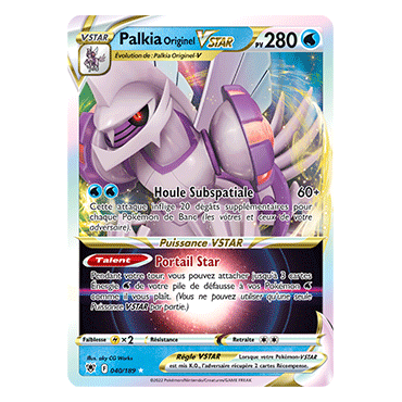 Palkia Originel 040/189 : Joyau Holographique rare STAR de l'extension Pokémon Astres Radieux
