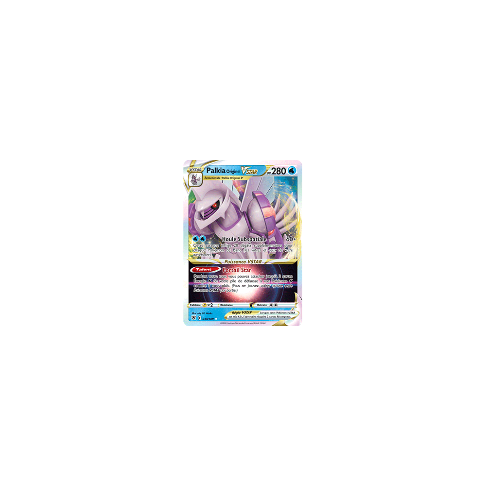 Palkia Originel 040/189 : Joyau Holographique rare STAR de l'extension Pokémon Astres Radieux