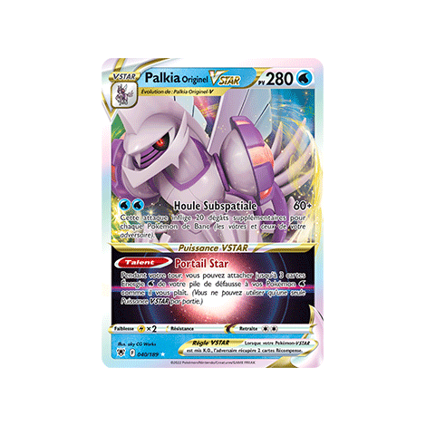 Palkia Originel 040/189 : Joyau Holographique rare STAR de l'extension Pokémon Astres Radieux