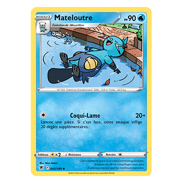Mateloutre 042/189 : Joyau Peu commune de l'extension Pokémon Astres Radieux