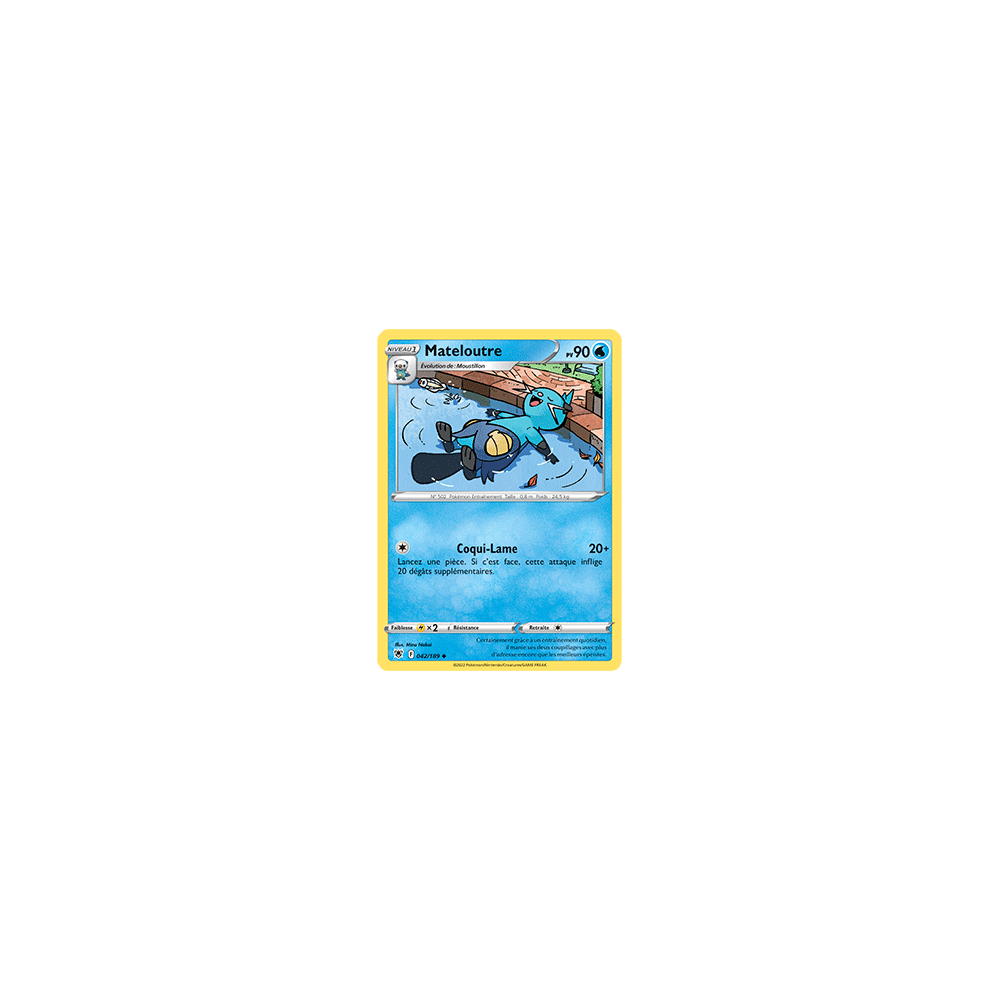 Mateloutre 042/189 : Joyau Peu commune de l'extension Pokémon Astres Radieux