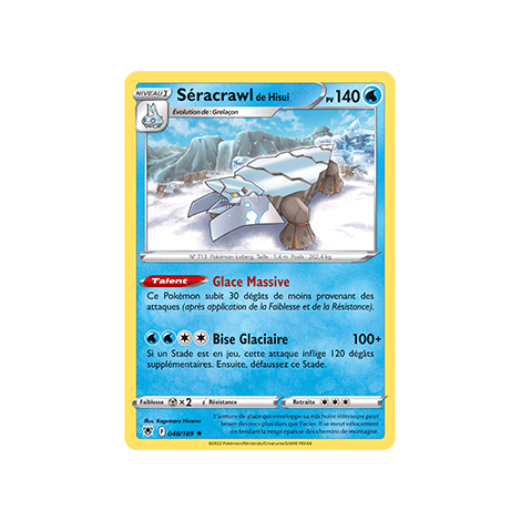 Carte Séracrawl de Hisui - Rare de Pokémon Astres Radieux 048/189