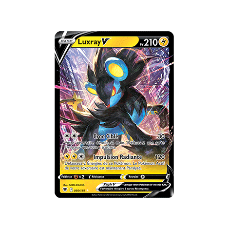 Découvrez Luxray, carte Holographique rare V de la série Astres Radieux