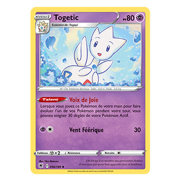 Carte Togetic - Peu commune de Pokémon Astres Radieux 056/189