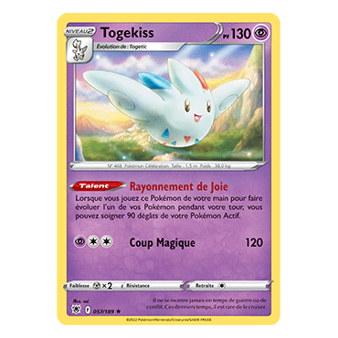 Togekiss, carte Holographique rare de la série Astres Radieux