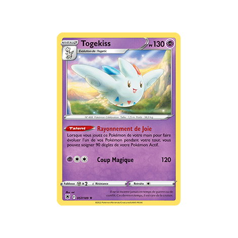 Togekiss, carte Holographique rare de la série Astres Radieux