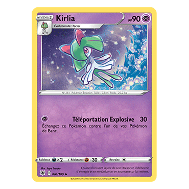 Kirlia 061/189 : Joyau Peu commune de l'extension Pokémon Astres Radieux