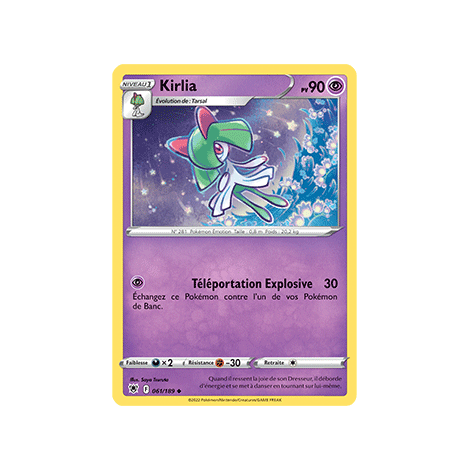 Kirlia 061/189 : Joyau Peu commune de l'extension Pokémon Astres Radieux