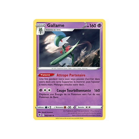 Gallame 062/189 : Joyau Holographique rare de l'extension Pokémon Astres Radieux