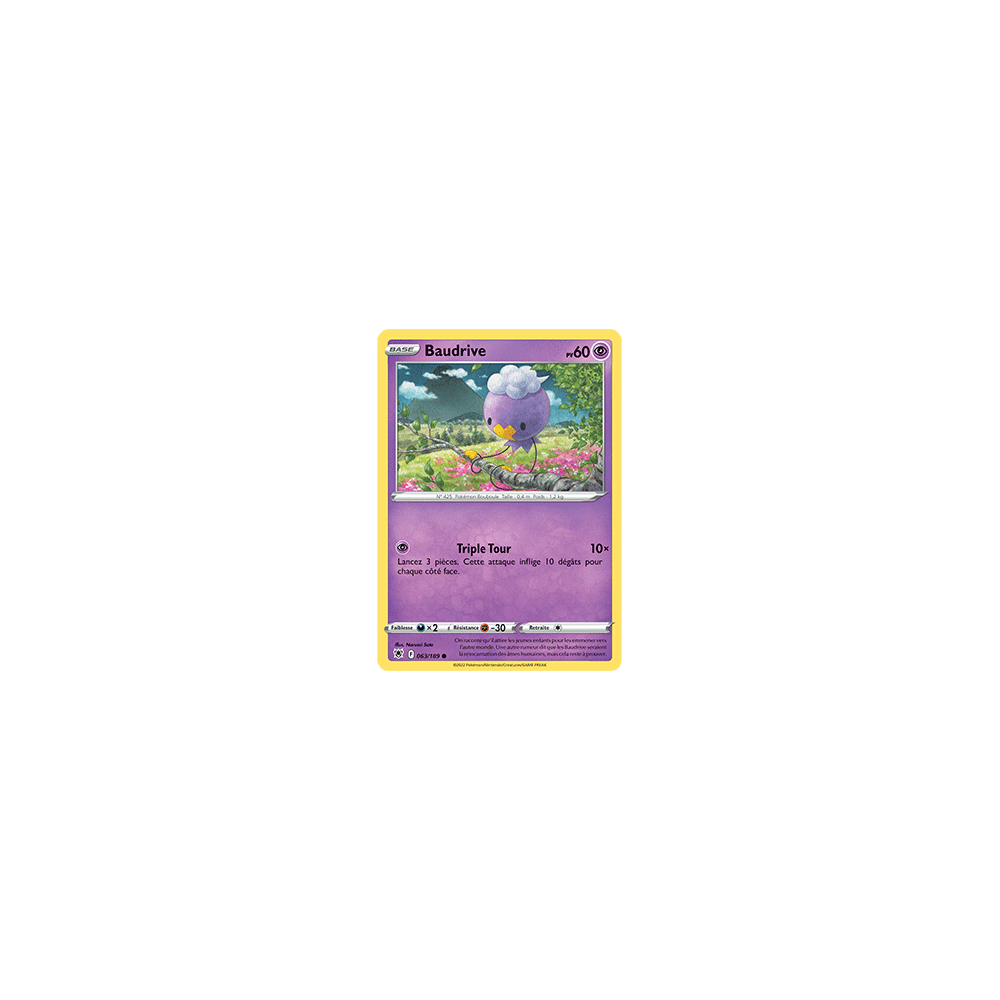 Baudrive 063/189 : Joyau Commune de l'extension Pokémon Astres Radieux