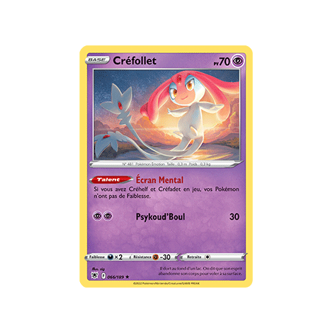 Créfollet 066/189  rare de l'extension Pokémon Astres Radieux