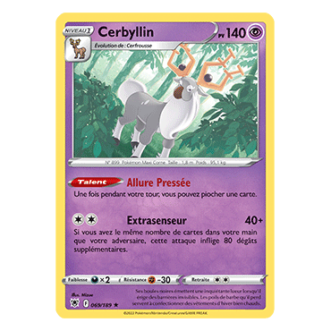 Carte Cerbyllin - Holographique rare de Pokémon Astres Radieux 069/189
