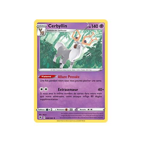 Carte Cerbyllin - Holographique rare de Pokémon Astres Radieux 069/189